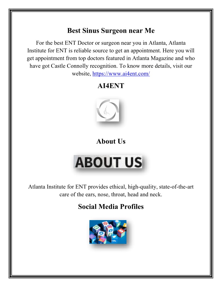 best sinus surgeon near me n.w