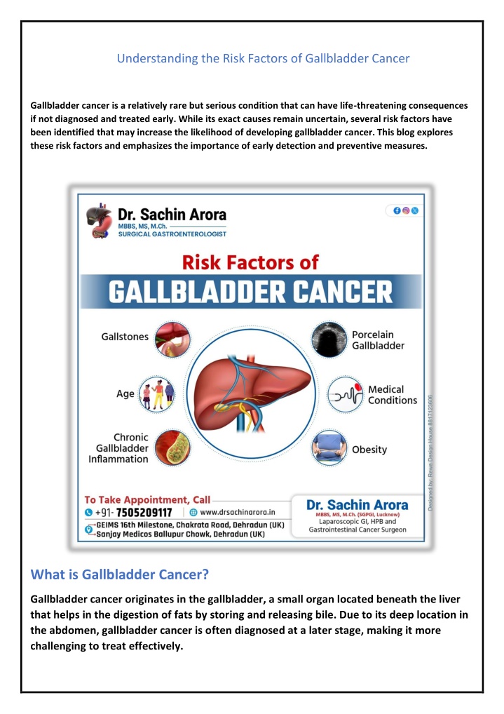 understanding the risk factors of gallbladder n.w