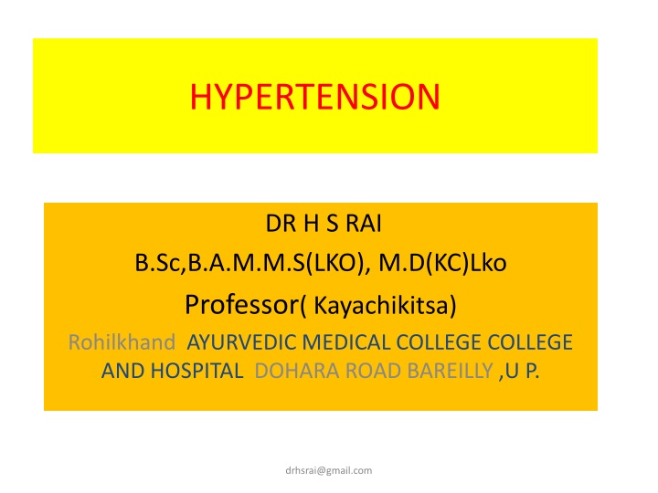 HYPERTENSION