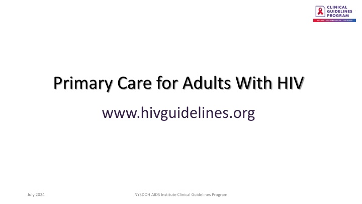 Primary Care for Adults With HIV