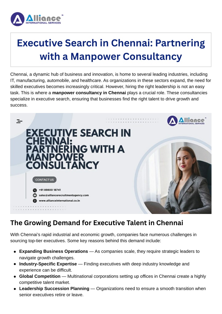 executive search in chennai partnering with n.w