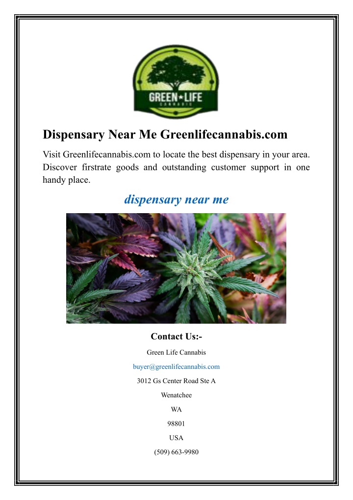 dispensary near me greenlifecannabis com n.w