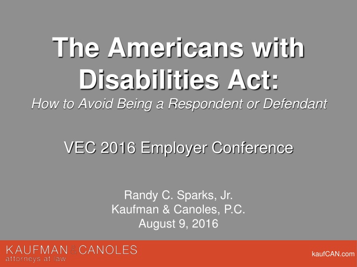Avoiding Disability Discrimination: ADA Basics & Best Practices