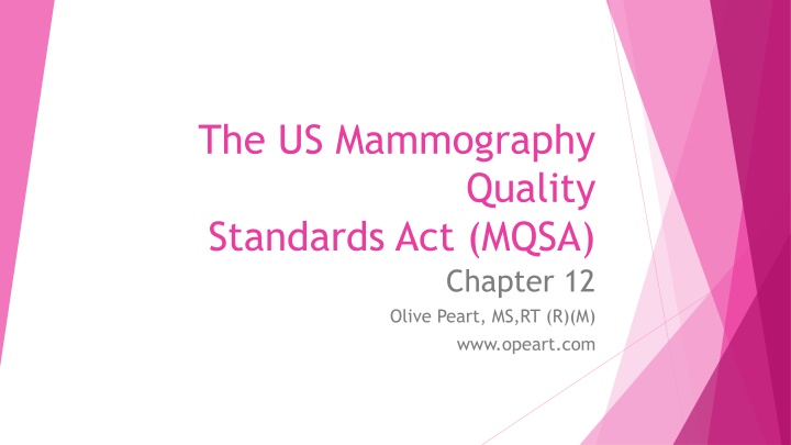 US Mammography Quality Standards & Regulations Overview