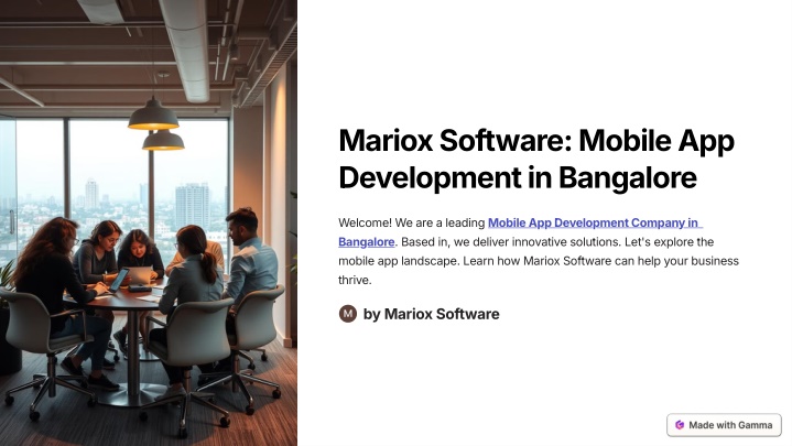 mariox software mobile app development n.w