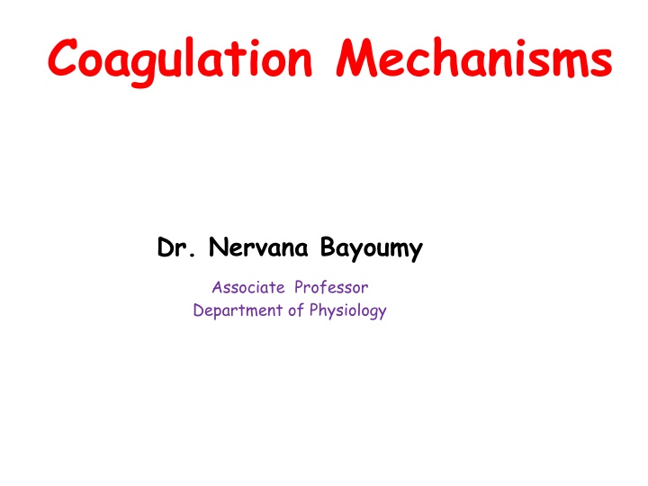 Coagulation Mechanisms