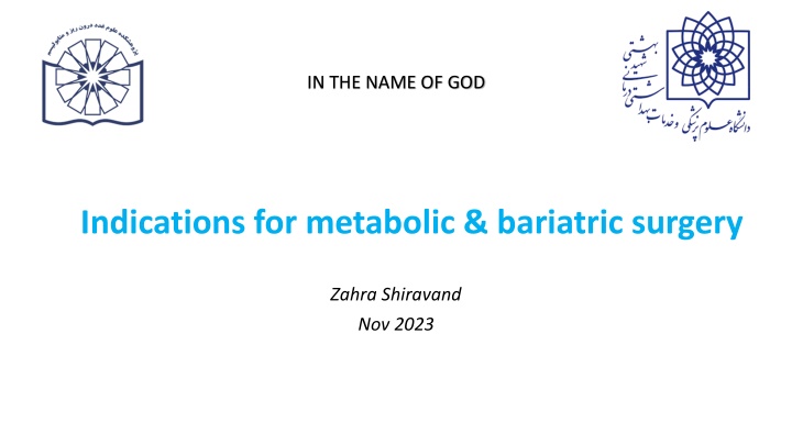 Indications for Metabolic & Bariatric Surgery Overview