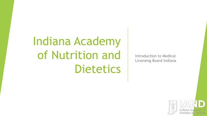 Introduction to Medical Nutrition Therapy and Dietetics in Indiana