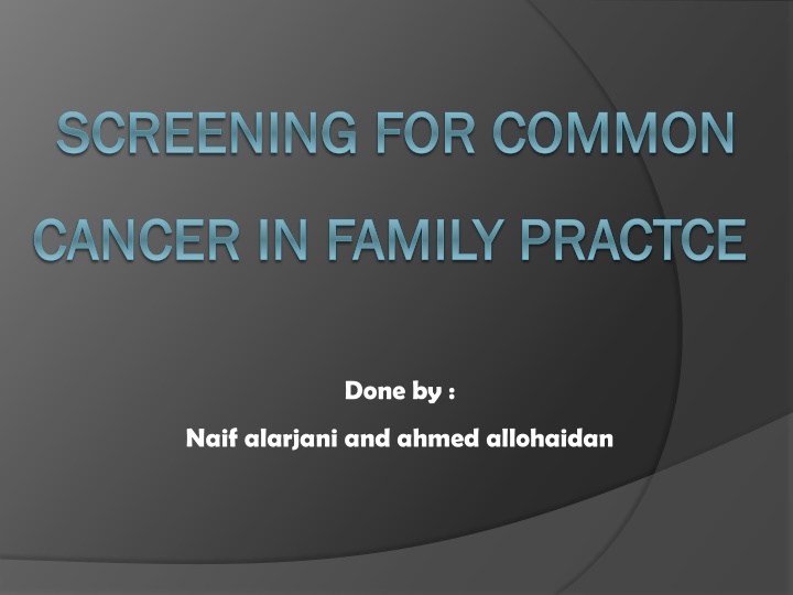 Screening for Common Cancers: Importance & Guidelines