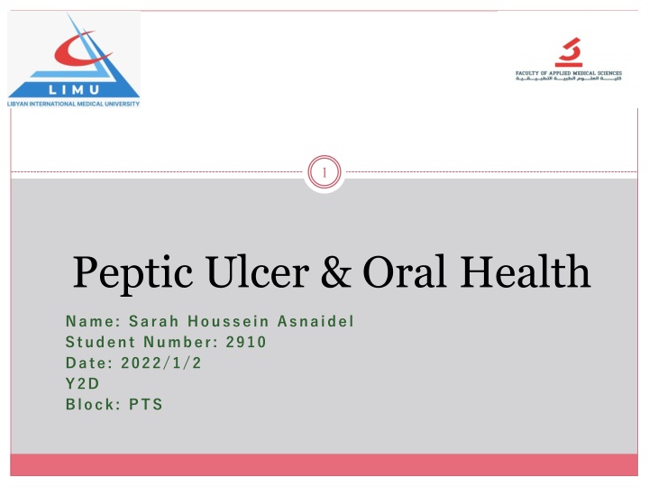 Peptic Ulcer & Oral Health