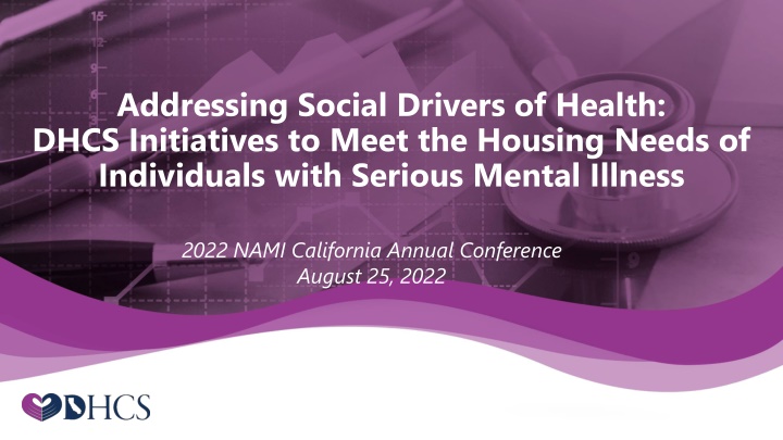 DHCS Initiatives Addressing Social Drivers of Health