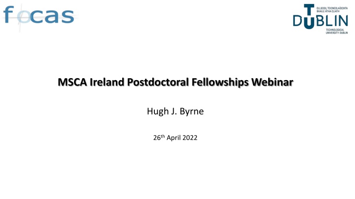 MSCA Ireland Postdoctoral Fellowships Webinar