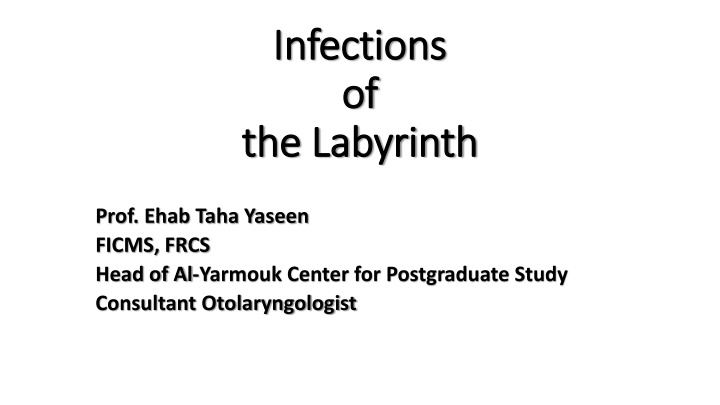 Inner Ear Infections & Labyrinthitis