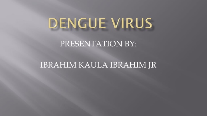 PRESENTATION BY: IBRAHIM KAULA IBRAHIM JR