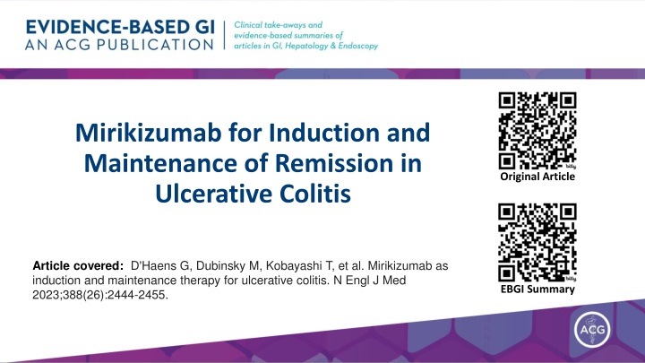 Effectiveness of Mirikizumab in Ulcerative Colitis
