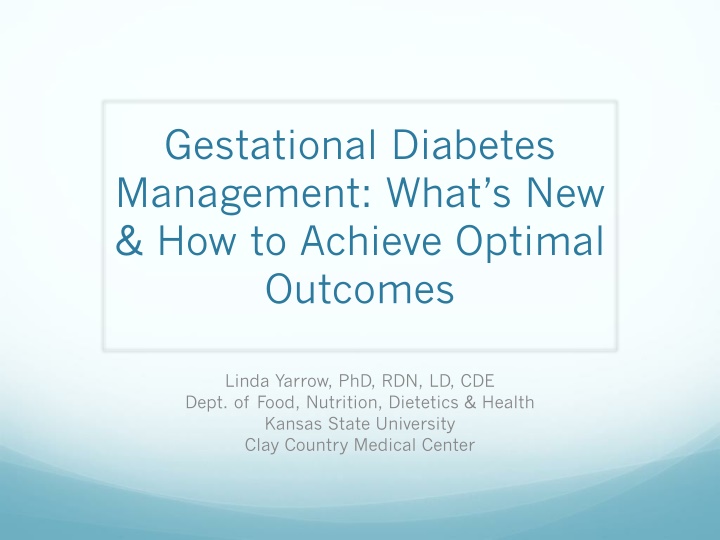 Gestational Diabetes