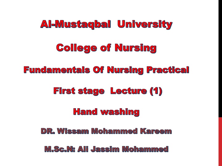 Fundamentals Of Infection Control and Hand Hygiene
