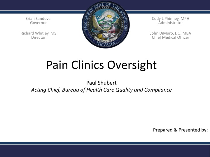 Pain Clinics Oversight