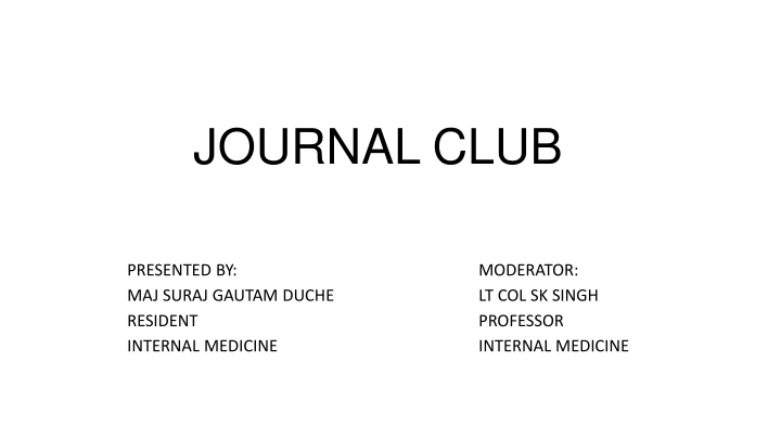 JOURNAL CLUB