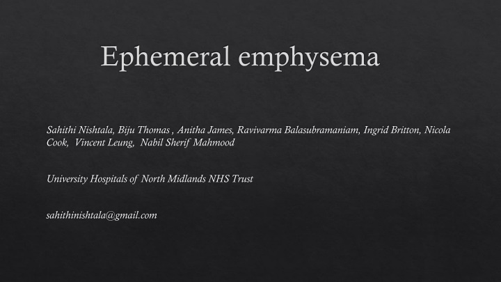Ephemeral emphysema