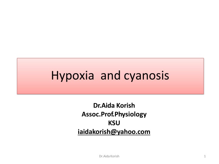 Hypoxia and cyanosis