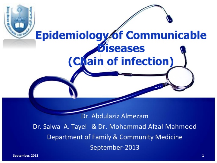 Epidemiology of Communicable Diseases: Chain of Infection Overview