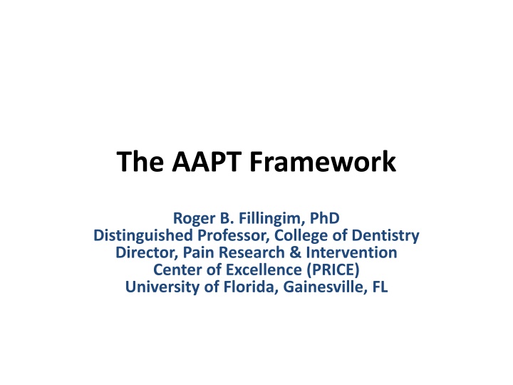 The AAPT Framework