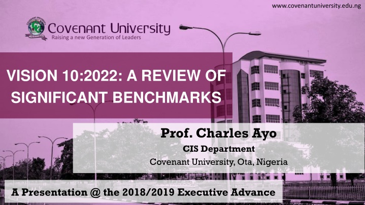 VISION 10:2022: A REVIEW OF  SIGNIFICANT BENCHMARKS