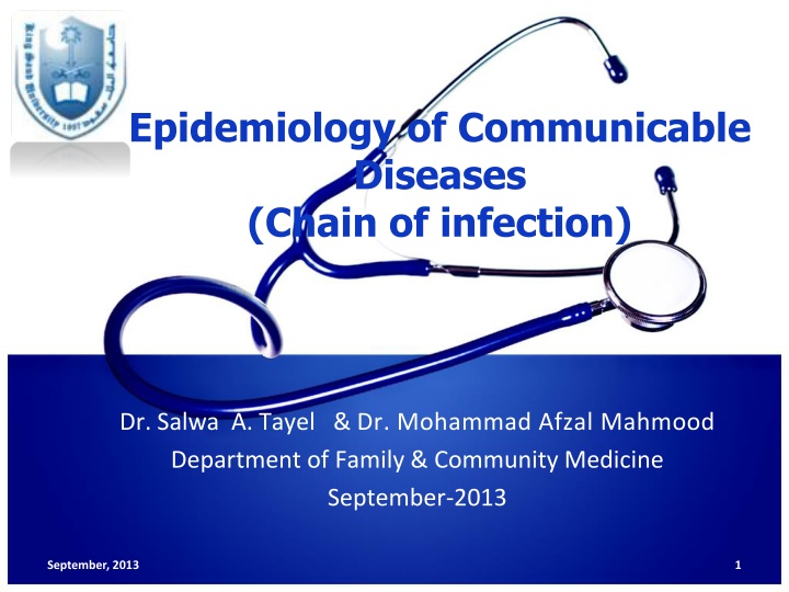 Epidemiology of Communicable Diseases: Chain of Infection