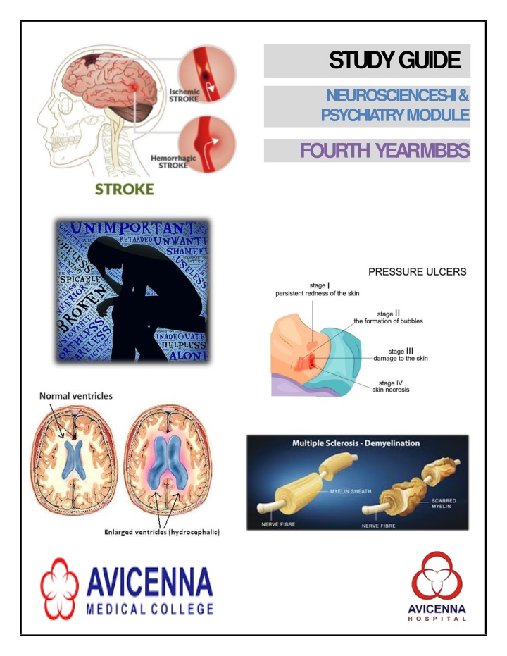 Study Guide for Neurosciences-II & Psychiatry Module