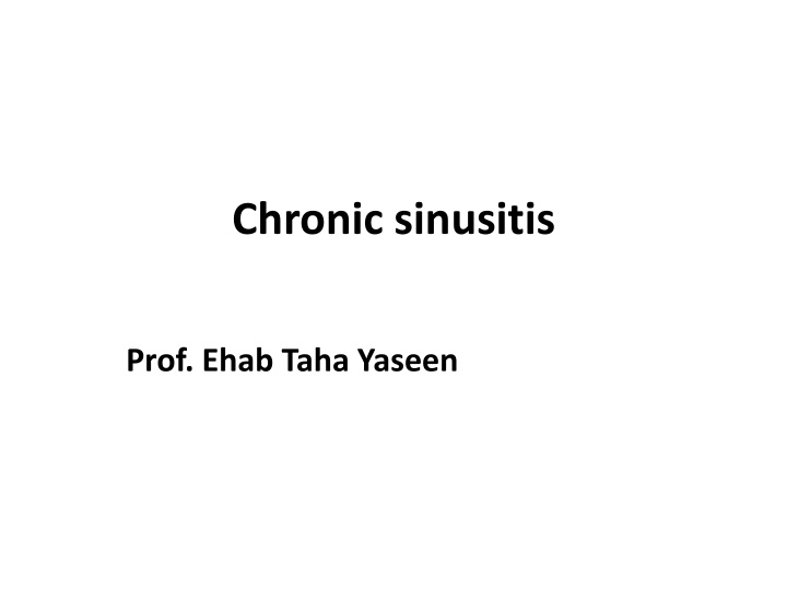 Chronic sinusitis