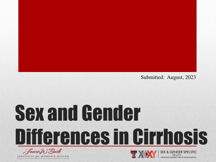 Sex and Gender  Differences in Cirrhosis