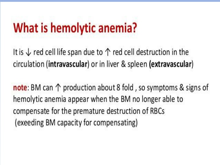 Hemolytic Anemia: Definition, Epidemiology, Etiology, and Clinical Features