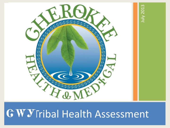 July 2013 Tribal Health Assessment