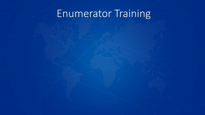 Enumerator Training