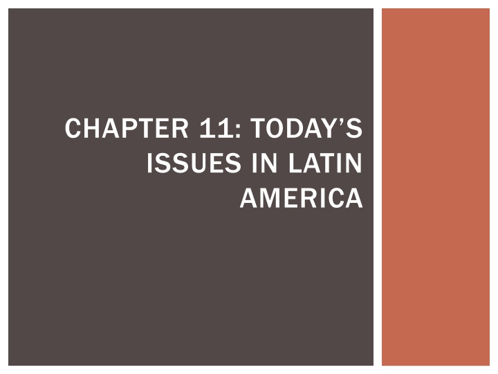 Today's Environmental Challenges in Latin America