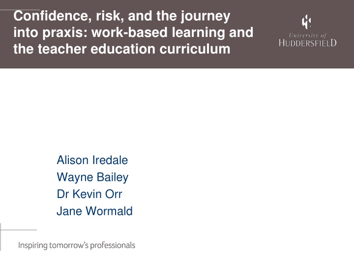 Confidence, Risk, and Professional Knowledge in Teacher Education Curriculum