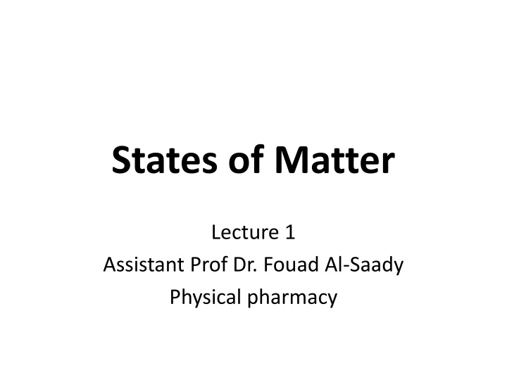 States of Matter