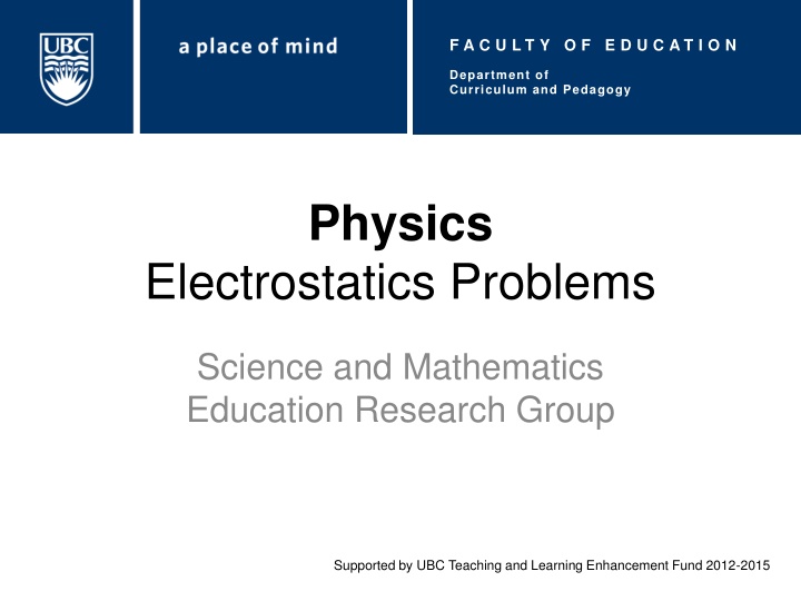 Electrostatics Problems