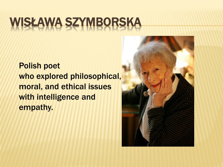 WISŁAWA SZYMBORSKA