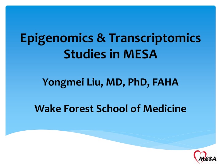 Epigenomics & Transcriptomics