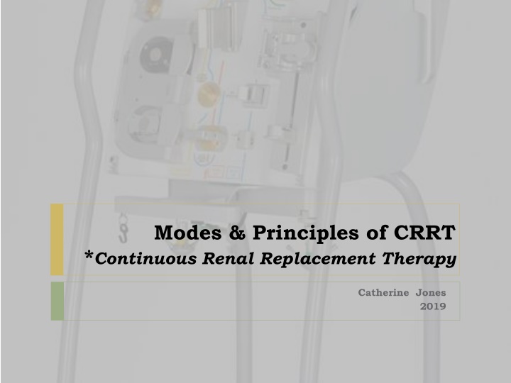 Modes & Principles of CRRT