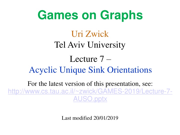 Games on Graphs