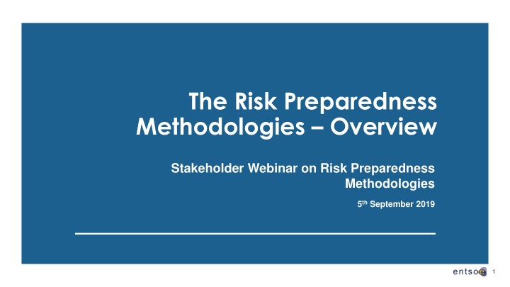 Risk Preparedness Methodologies Overview