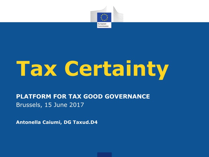 Tax Certainty