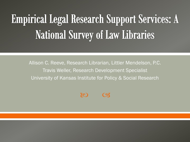 National Survey of Law Libraries: Empirical Legal Research Services