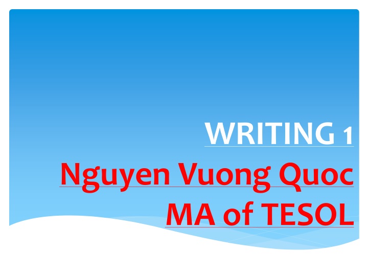 Nguyen Vuong Quoc MA of TESOL