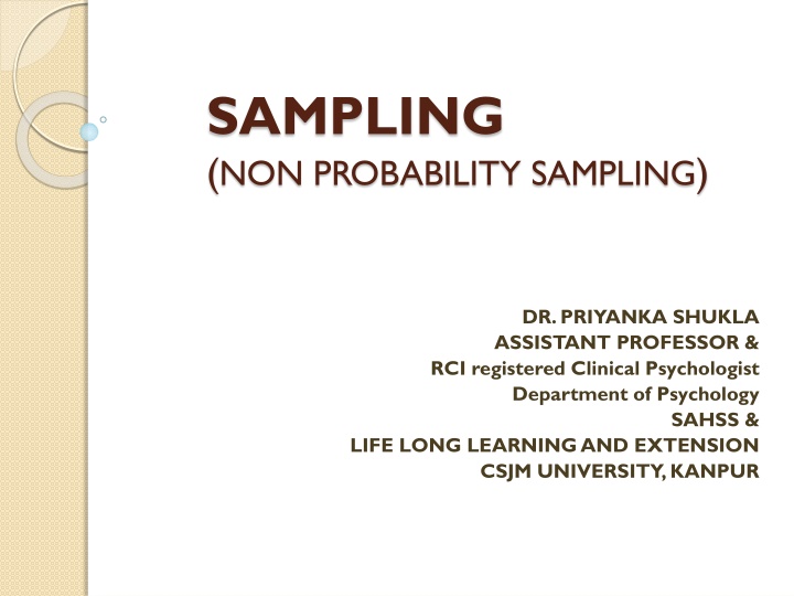 SAMPLING