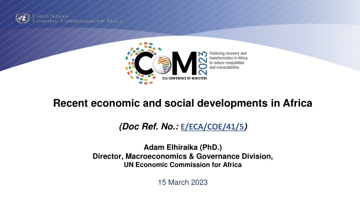 Recent economic and social developments in Africa
