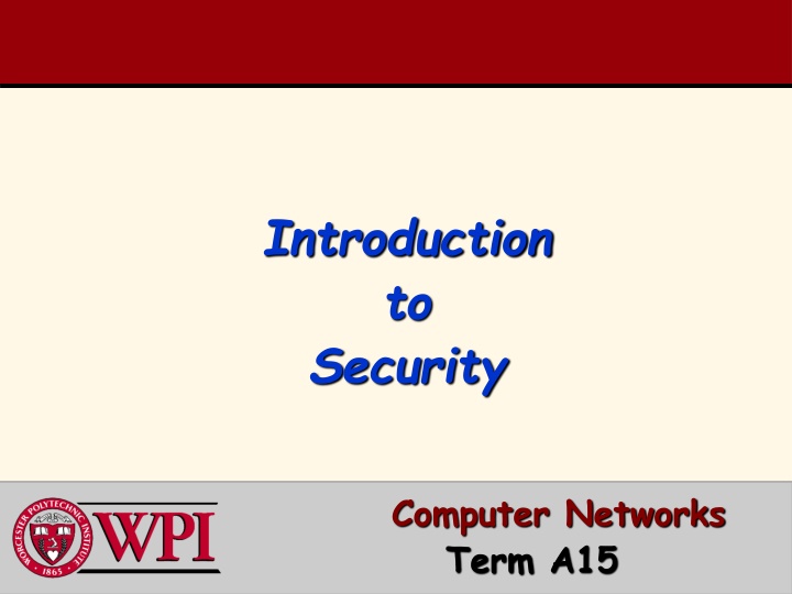 Introduction to Security